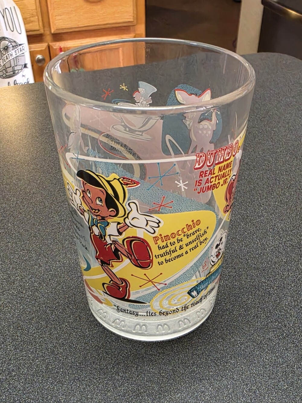 Disney Pinocchio Glass 100 Years Collectible